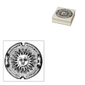 3サイズゴム印アンティークSun記号 ラバースタンプ (押印)