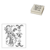 3サイズゴム印モノグラムイニシャル文字H ラバースタンプ (押印)