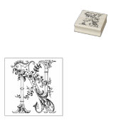 3サイズゴム印モノグラムイニシャル文字N ラバースタンプ (押印)