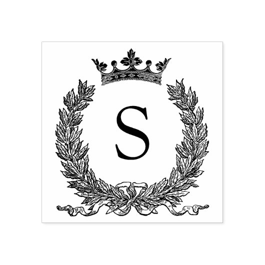 3サイズゴム印モノグラムイニシャル文字S ラバースタンプ (インプリント)