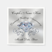 3サイ素晴らしズのダイヤモンド記念日ナプキン スタンダードカクテルナプキン (正面)