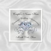 3サイ素晴らしズのダイヤモンド記念日ナプキン スタンダードカクテルナプキン