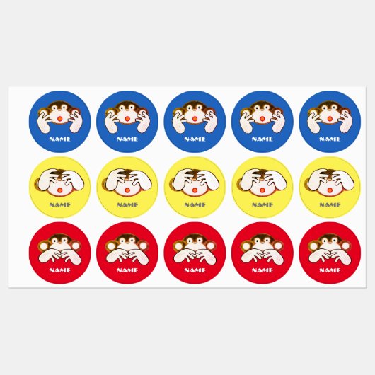 3サル ラベル (シート)