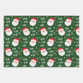 3サンエレガントタ顔クリスマスホーホパターン ラッピングペーパーシート (正面)