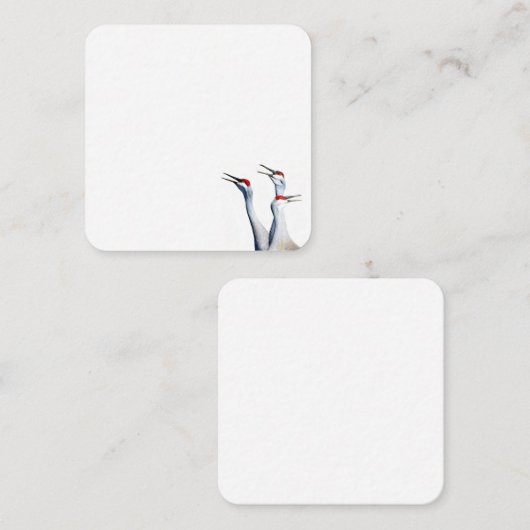 3サンドヒルクレーン写真文房具フラットノートカード ノートカード (正面/裏面)