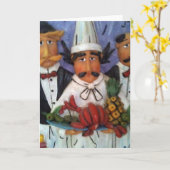 3シェフのすべての行事空白の挨拶状 カード (黄色い花)