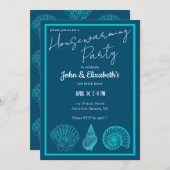 3シェルビーチ引っ越し祝いパーティーパーティの招待状 招待状 (正面/裏面)