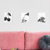 3シャンパンさくらんぼバーカートのプリントのファンキーセット (リビング)