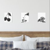 3シャンパンさくらんぼバーカートのプリントのファンキーセット (寝室)