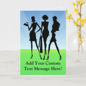 3ショッピング女友達 カード (黄色い花)