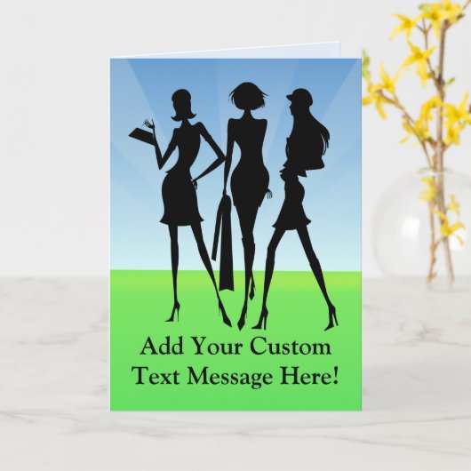 3ショッピング女友達 カード (黄色い花)