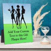 3ショッピング女性の友人 フォトプラーク (側面)