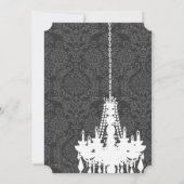 3シルバー&グレーシャンデリアダマスクウェディング招待状 招待状 (裏面)