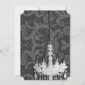 3シルバー&グレーシャンデリアダマスクウェディング招待状 招待状 (裏面)