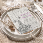 3シルバー&ブラックシャンデリアダマスクウェディング招待状 招待状