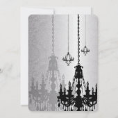 3シルバー&ブラックシャンデリアダマスクウェディング招待状 招待状 (裏面)