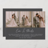 3シンプルフォト結婚サンキューカード サンキューカード (正面/裏面)