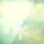 3シンプルホワイトスノーフレークChristmas Decor Vinyl ウィンドウサイン (シート3)