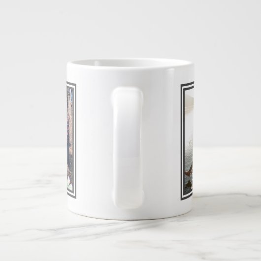 3シンプル枚の写真がお父様の日 ジャンボコーヒーマグカップ (裏面)