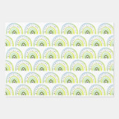 3シートラッピング紙 – 虹の選択 ラッピングペーパーシート (正面)