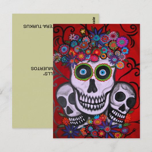 3スカル葉書 ポストカード (正面/裏面)