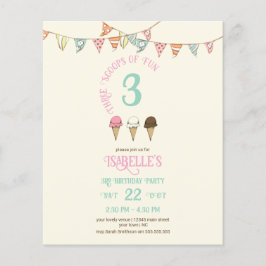 3スクープのおもしろい3rdバースアイスクリームパーティー