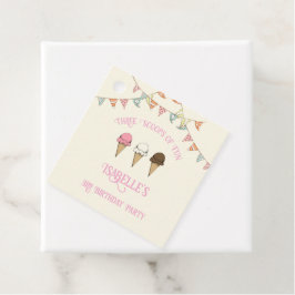 3スクープのおもしろい3rdバースアイスクリームパーティー フェイバータグ