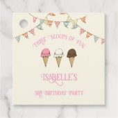 3スクープのおもしろい3rdバースアイスクリームパーティー フェイバータグ (正面)