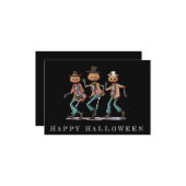 3スケルトンおもしろいハロウィーン カード (正面/裏面インサイチュ)