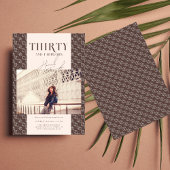 3スタイリッシュモダン人 | 30歳の誕生日の写真 招待状