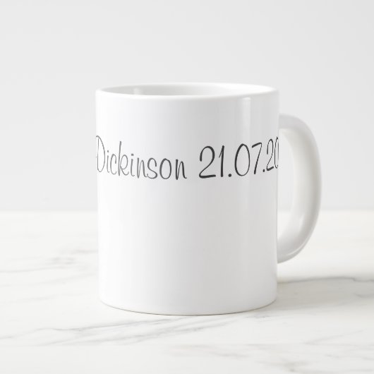 3スタイルマグ – 結婚の記念日マグ ジャンボコーヒーマグカップ (正面右)