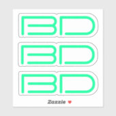 3ステッカーNeon Monogramロゴビジネスノートブック シール (シート)