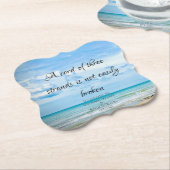 3ストランドのコードビーチ海ブルー ペーパーコースター (アングル)