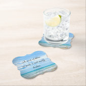 3ストランドのコードビーチ海ブルー ペーパーコースター (インサイチュ)