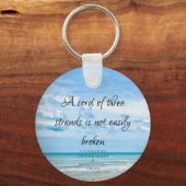 3ストランドのコード海ビーチ キーホルダー (正面)