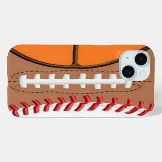 3スポーツボールiPhone 15ケース Case-Mate iPhoneケース (裏面 (横))