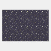 3セットの夜空ラッピング紙 ラッピングペーパーシート (正面2)