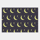 3セットの夜空ラッピング紙 ラッピングペーパーシート (正面)