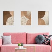 3セットの抽象芸術和ウォールアートプリント (リビング)