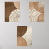 3セットの抽象芸術和ウォールアートプリント (正面)