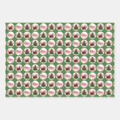 3セットクリスマスラッピング紙 ラッピングペーパーシート (正面3)