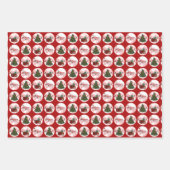 3セットクリスマスラッピング紙 ラッピングペーパーシート (正面2)