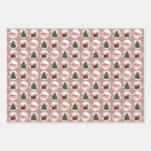 3セットクリスマスラッピング紙 ラッピングペーパーシート (正面)