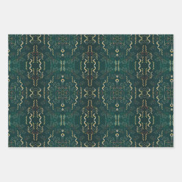 3セットパーティータイムギフトラップ ラッピングペーパーシート