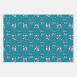 3セット今日、私は平和を選択す来る ラッピングペーパーシート