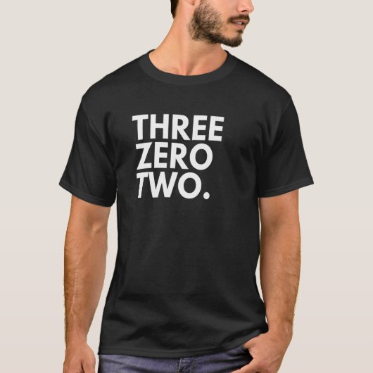 3ゼロ2エリアコード302 Delaware Delaware USA Tシャツ (正面)