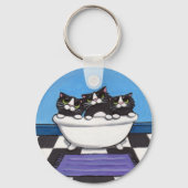 3タブ – Cat Keychain キーホルダー (正面)