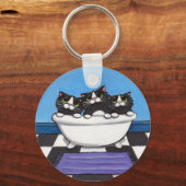 3タブ – Cat Keychain キーホルダー (正面)