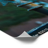 「3ターコイズ槍」鍛錬鉄柵のポスター ポスター (角)