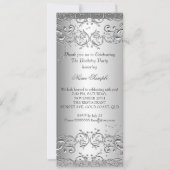 3ダイヤモンドシルバー誕生日パーティー 招待状 (正面)